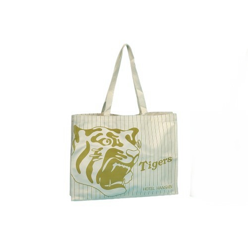 Large size polyester material with long handle shopping bags with printing logo 