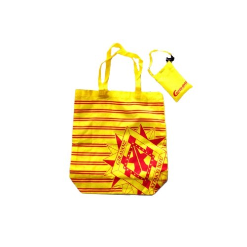 Foldable tote bags with pouch, great for travel and promotional giveaways