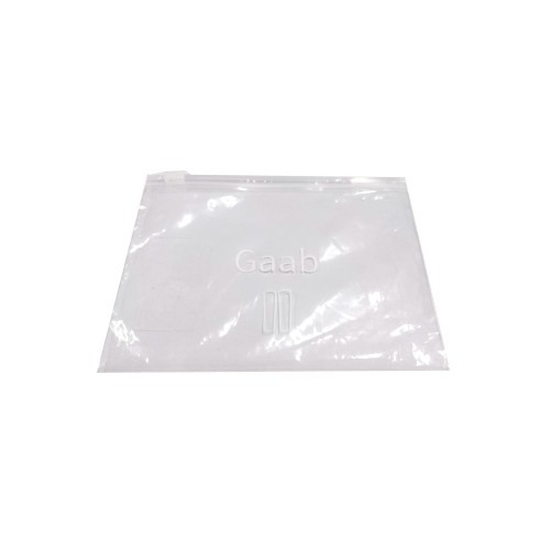 Customized gift transparent PVC pressure packaging bags with printed logos.