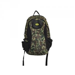 Waterproof camouflage backpack with multiple interior pockets for outdoor activities