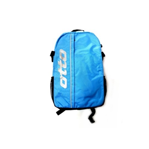 Waterproof promotional backpack made of polyester material with a front zipper pocket